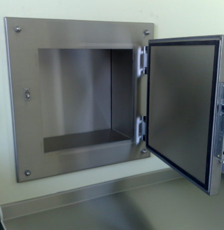 A shielded radiation protection hatch