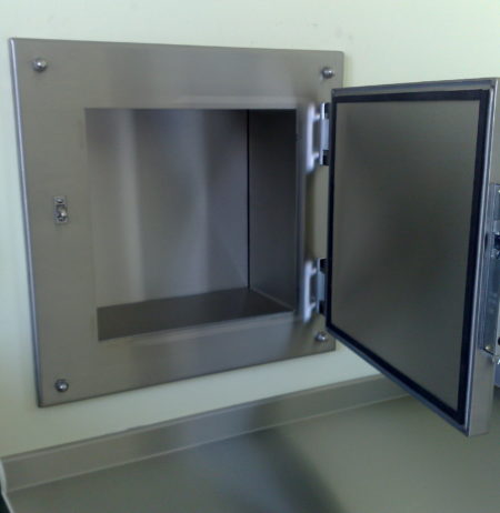 A shielded radiation protection hatch