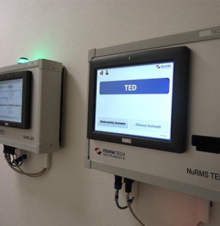 Screen of a radiation monitoring system